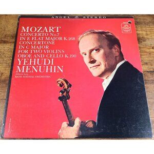 Menuhin Mozart Violin Concerto 7 K268 & Concertone K190 LP Angel S-36240 VG+